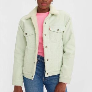 NWOT Levi's Women's Mint - Meadow Mist- Green Sherpa Jacket